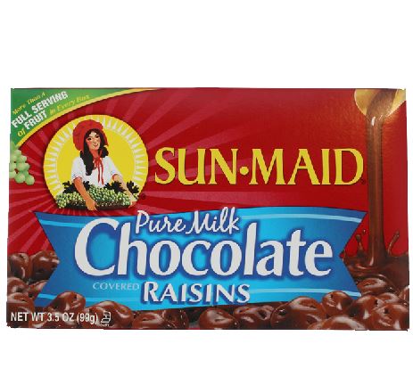 SunMaid Pure Milk Chocolate Raisins (3.5 oz)