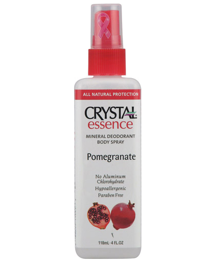 Crystal Essence Mineral Deodorant Body Spray (Pomegranate, 4fl oz.)