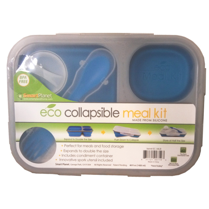 Smart Planet Collapsible Eco Meal Kit (Blue, 48fl oz.)