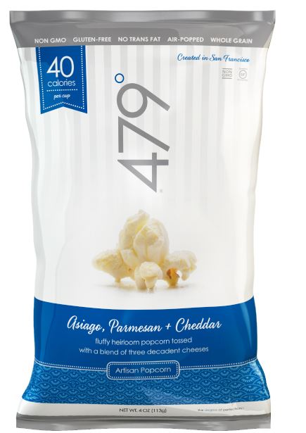 479 Degrees Asiago, Parmesan & Cheddar Popcorn (4 oz.)