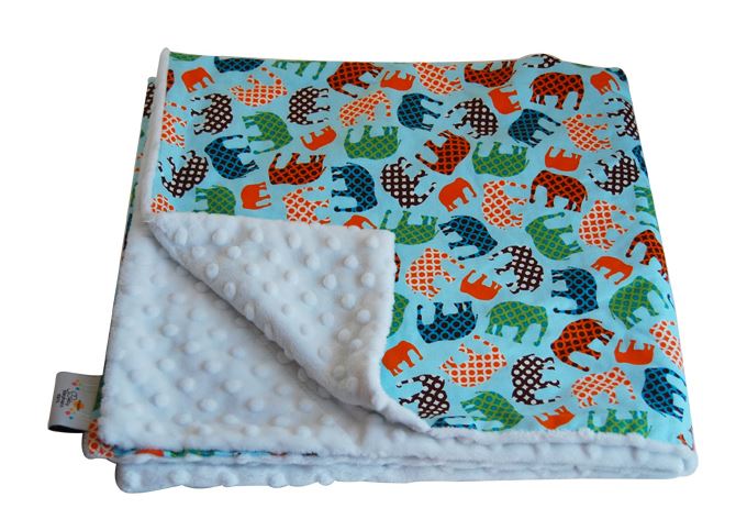 Baby Elephant Ear Blanket XL (Blue Elephant)