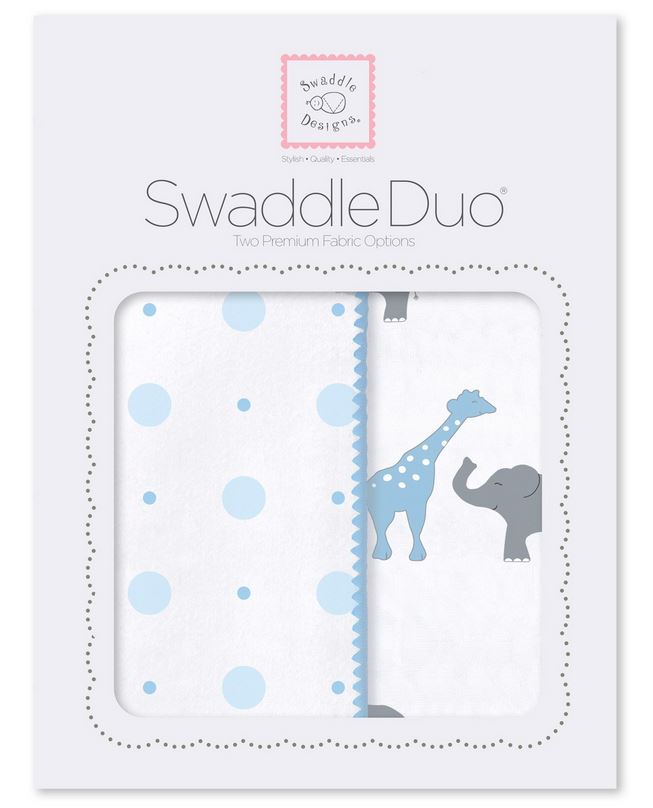 Swaddle Designs Swaddle Duo Circus Fun Bright Blue