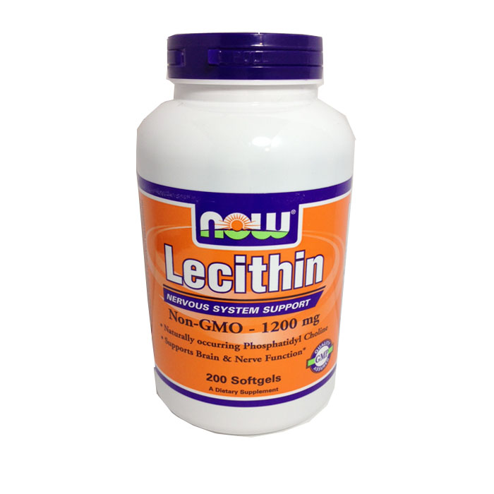 NOW Foods Lecithin Non-GMO-1200 mg(200 Softgels)