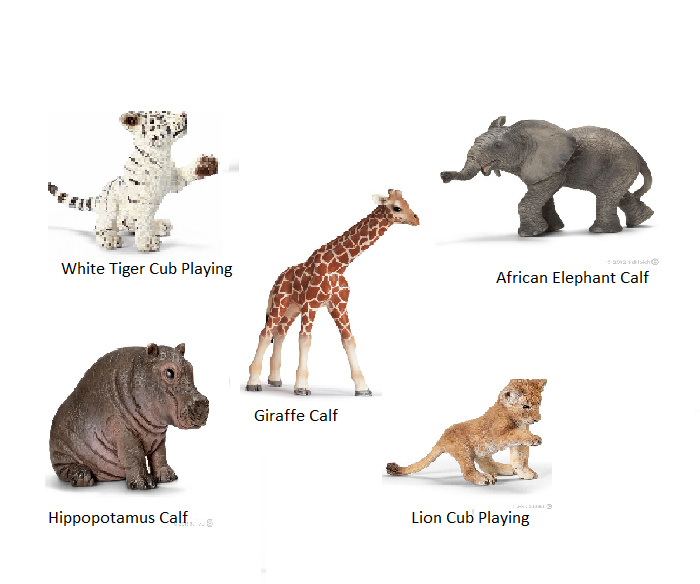 Schleich Wild Life Baby Animal Figures(5pk)
