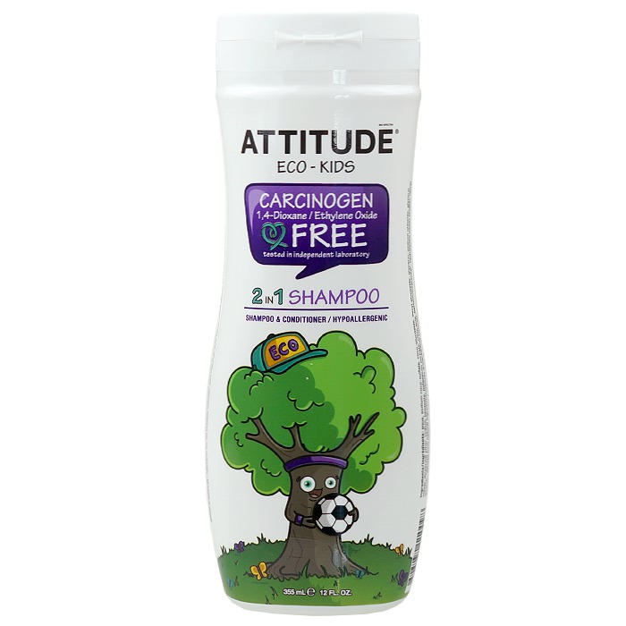 ATTITUDE ECO-KIDS Shampoo 2 in 1 (355 ml, 12 oz)