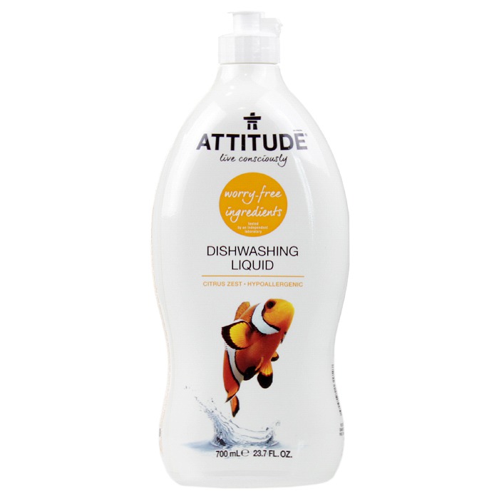 ATTITUDE Dishwashing Liquid: Citrus Zest (700 ml, 23.7 oz)