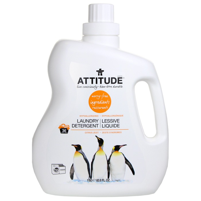 ATTITUDE Laundry Liquid 2x Citrus Zest (Ylang / Tangerine, 1.8 L)