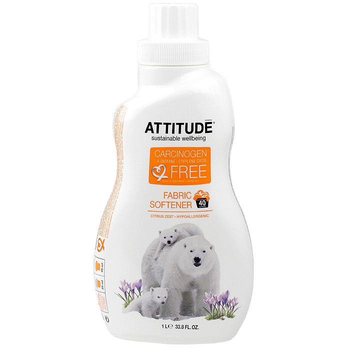 ATTITUDE Fabric Softener: Citrus Zest (1L, 33.8fl oz.)