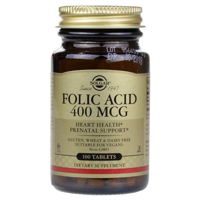 Solgar Folic Acid 400 mcg (100 Tablets)