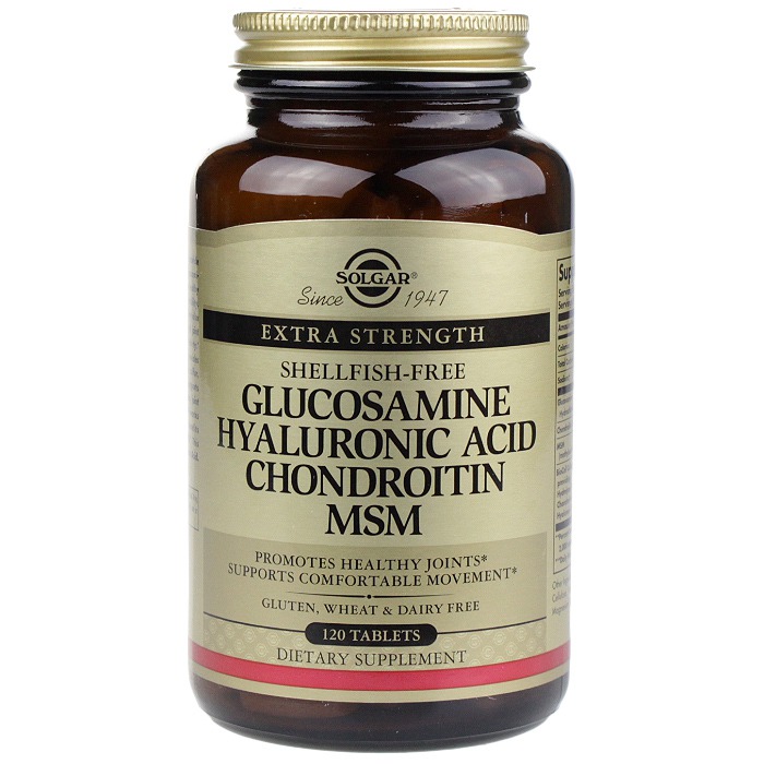 Solgar Glucosamine Hyaluronic Acid Chondroitin MSM, (120 tabs) 