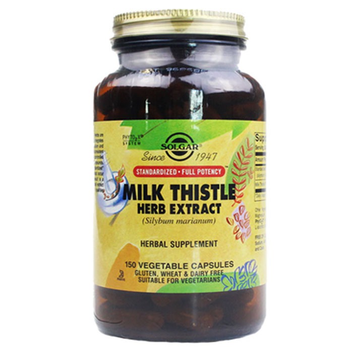 Solgar Milk Thistle Herb Extract, 150 Vegetable Capsules