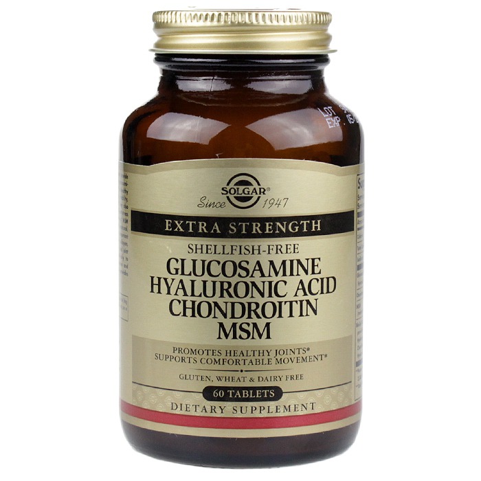 Solgar Glucosamine Hyaluronic Acid Chondroitin MSM, (60 tabs)