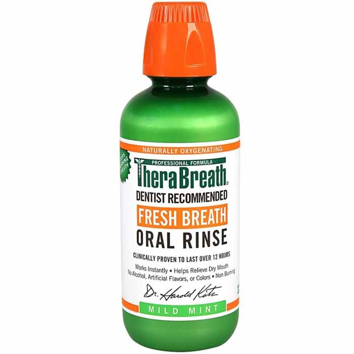 TheraBreath Fresh Breath Oral Rinse, Mild mint(16 oz)