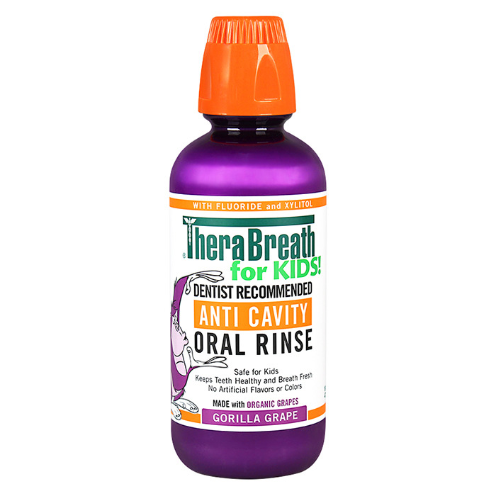 TheraBreath Oral Rinse for kids, Gorilla Grape (16oz)