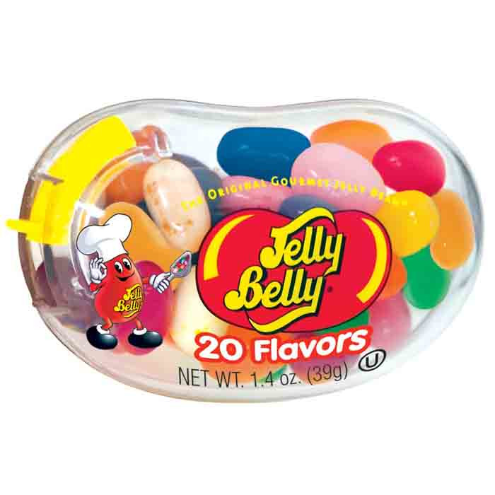 Jelly Belly Clear Dispenser with 20 flavors, 1.4 oz