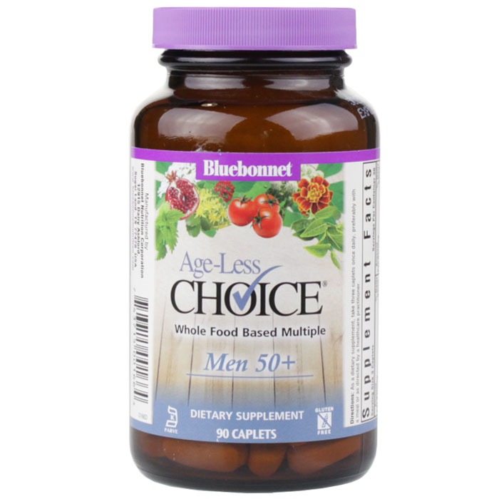 Bluebonnet Nutrition Age-Less Choice Whole Food Based Multiple For Men 50+ (90 Caplets)