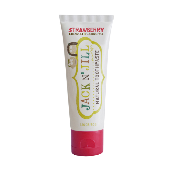 JACK N JILL Natural Toothpaste: STRAWBERRY   (1.76 oz, 50g)