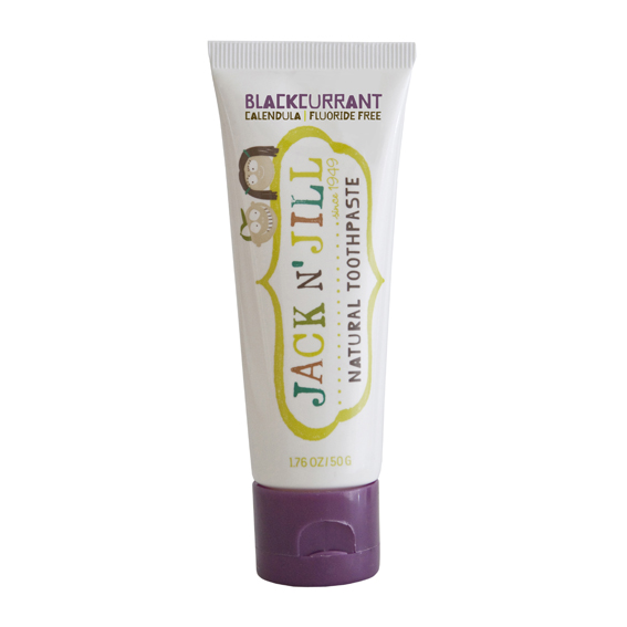 JACK N JILL Natural Toothpaste: BLACK CURRANT (1.76 oz, 50g)