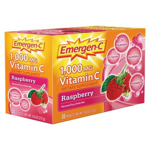 Emergen-C 1000mg Vitamin C Raspberry, 30 count