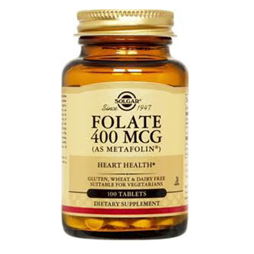 Solgar Folate 400 mcg (as Metafolin) (100 Tablets)