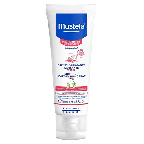 Mustela Soothing Moisturizing Face Cream for Sensitive Skin, 1.35 fl oz. 