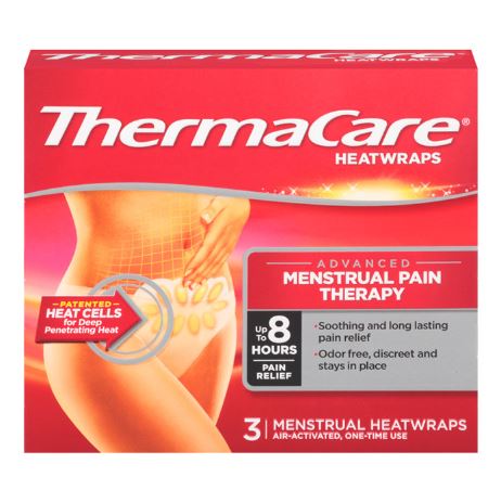 ThermaCare Menstrual Pain Therapy Heatwraps, 3 count