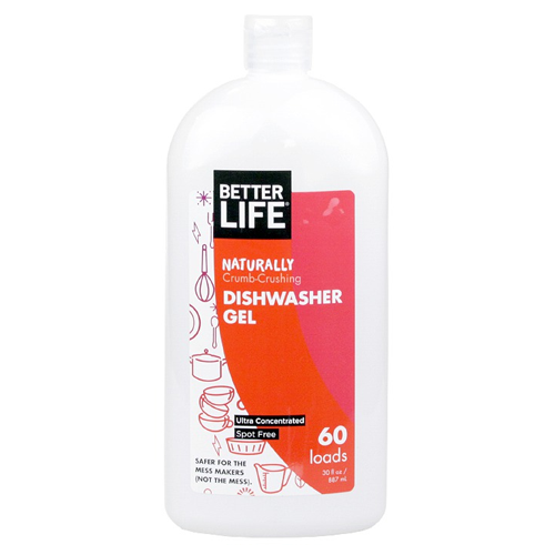 Better Life Naturally Crumb-Crushing Dishwasher Gel, 60 Loads