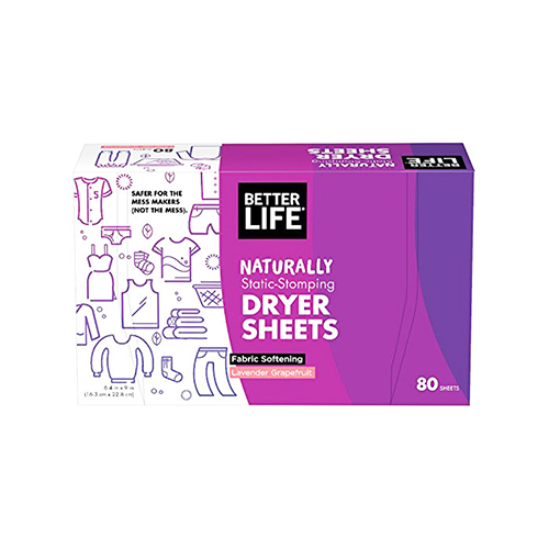 Better Life Naturally Static-Stomping Dryer Sheets 80 Sheets