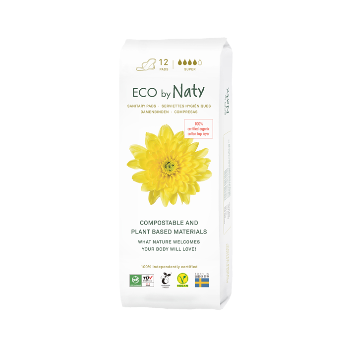 Naty 100% Eco Thin Pads, Super(13 ct)